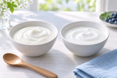 プレーンヨーグルトと脂肪0ヨーグルトの比較